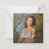 Afstuderen 2025 Foto Modern Afstudeerder Bedankt K Notitiekaartje (Voorkant)