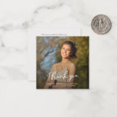 Afstuderen 2025 Foto Modern Afstudeerder Bedankt K Notitiekaartje (Voorkant / Achterkant in situ)