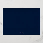 Afstuderen 2025 Foto Navy Blue Script Party Gold Folie Uitnodiging (Achterkant)