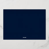 Afstuderen 2025 Foto Navyblauw Script Feest Goud Folie Uitnodiging (Achterkant)