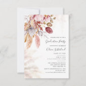 Afstuderen 2025 Foto Pampas Grass Afstudeerder Par Kaart (Voorkant)