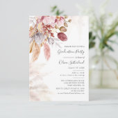 Afstuderen 2025 Foto Pampas Grass Afstudeerder Par Kaart (Staand voorkant)