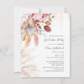 Afstuderen 2025 Foto Pampas Grass Afstuderen Parti Kaart (Voorkant)