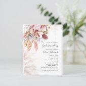 Afstuderen 2025 Foto Pampas Grass Afstuderen Parti Kaart (Staand voorkant)