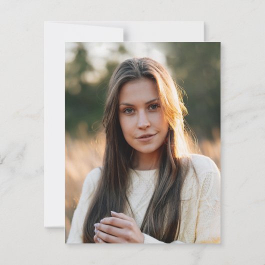 Afstuderen 2025 Foto Pampas Grass Afstuderen Parti Kaart (Achterkant)