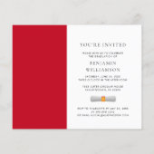 Afstuderen 2025 Foto Rood Wit Uitnodiging (Achterkant)