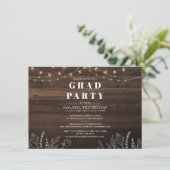 Afstuderen 2025 Foto Rustiek Afstudeerder Party Kaart (Staand voorkant)