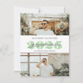 Afstuderen 2025 fotoaankondiging modern script kaart (Voorkant)