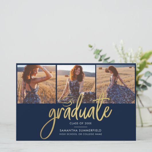 Afstuderen 2025 Fotocollage Afstudeerder Aankondig (Staand voorkant)