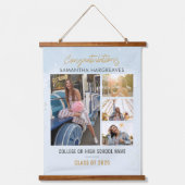 Afstuderen 2025 Fotocollage Afstudeerder Kamer Hangend Wandkleed (Voorkant)