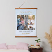 Afstuderen 2025 Fotocollage Afstudeerder Kamer Hangend Wandkleed (Slaapkamer)