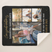 Afstuderen 2025 Fotocollage Afstudeerder Keepsake Sherpa Deken (Voorkant (horizontaal))