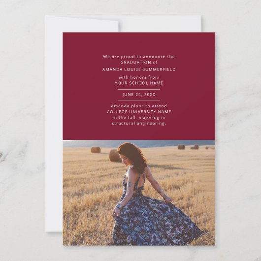 Afstuderen 2025 Fotocollage Afstuderen Aankondiging (Achterkant)