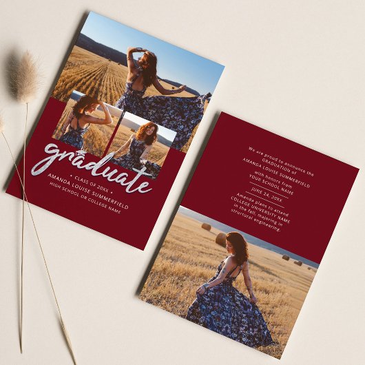 Afstuderen 2025 Fotocollage Afstuderen Aankondiging