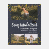 Afstuderen 2025 Fotocollage Afstuderen Keepsake Fleece Deken (Voorkant)