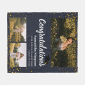 Afstuderen 2025 Fotocollage Afstuderen Keepsake Fleece Deken (Voorkant (Horizontaal))