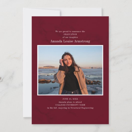 Afstuderen 2025 Fotocollage Bourgogne Afstudeerder Aankondiging (Achterkant)