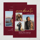 Afstuderen 2025 Fotocollage Bourgogne Afstudeerder Aankondiging (Voorkant / Achterkant)