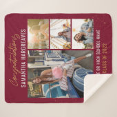 Afstuderen 2025 Fotocollage Bourgogne Afstudeerder Sherpa Deken (Voorkant (horizontaal))