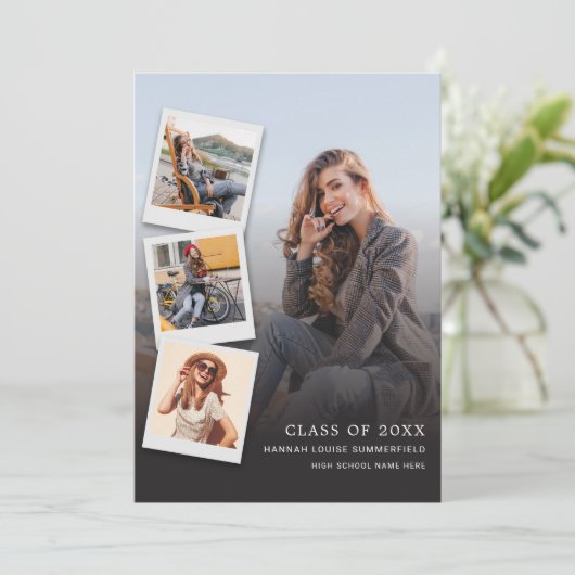Afstuderen 2025 Fotocollage Modern Aankondiging (Staand voorkant)
