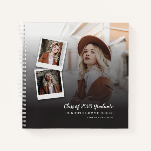 Afstuderen 2025 Fotocollage Script Gastboek Notitieboek (Voorkant)