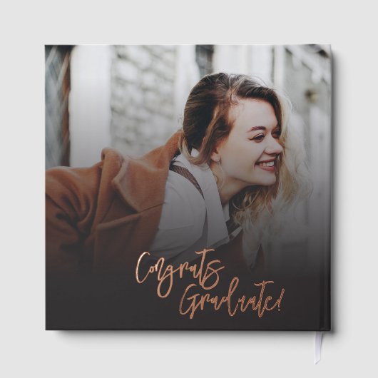 Afstuderen 2025 Fotocollage Script Roos Gold Gastenboek (Achterkant)