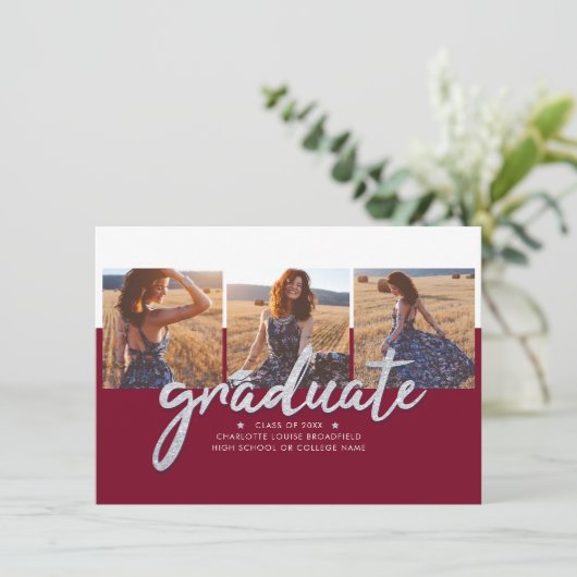 Afstuderen 2025 Fotocollage Zilveraankondiging (Staand voorkant)