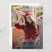 Afstuderen 2025 Fotokalligrafie Elegant Aankondiging (Voorkant / Achterkant)