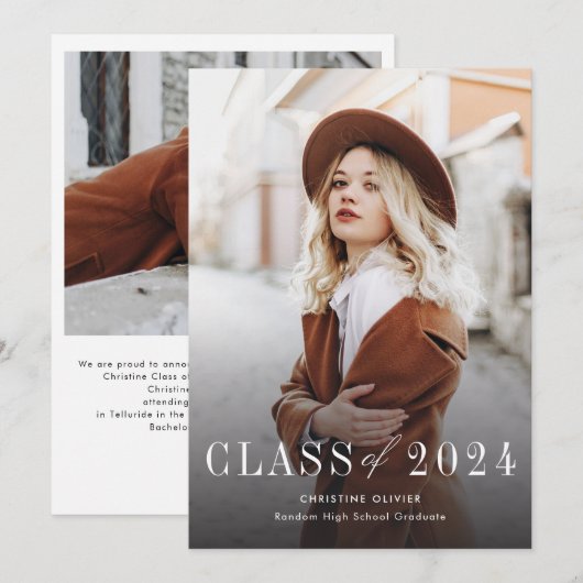 Afstuderen 2025 foto's aankondiging (Voorkant / Achterkant)