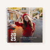 Afstuderen 2025 Foto's Afstudeerder Party Gast Notitieboek (Voorkant)