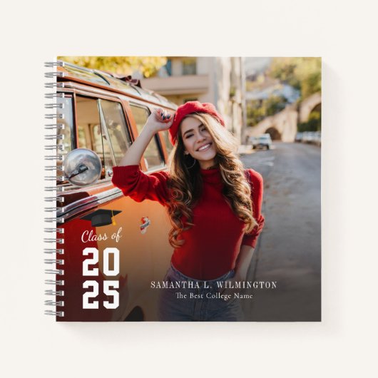 Afstuderen 2025 Foto's Afstudeerder Party Gast Notitieboek (Voorkant)