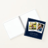 Afstuderen 2025 Foto's Afstudeerder Party Navy Blu Notitieboek (Binnen)