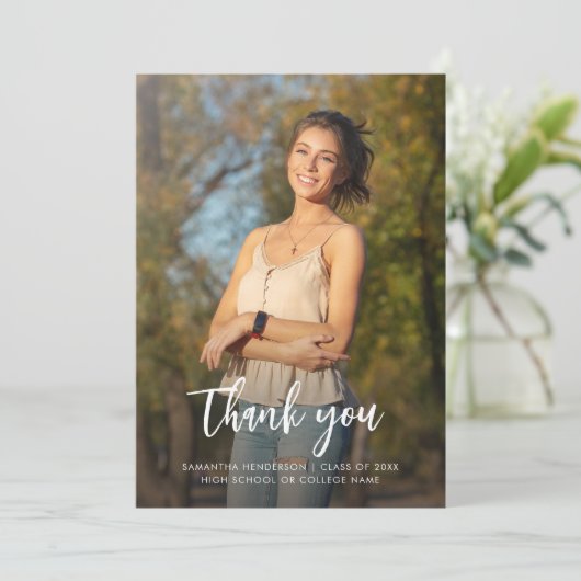 Afstuderen 2025 Foto's Afstuderen Script Bedankkaart (Staand voorkant)