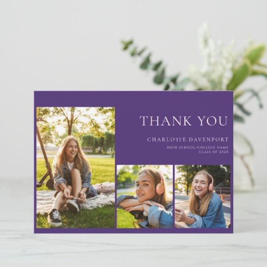 Afstuderen 2025 foto's bedankkaart (Staand voorkant)