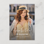 Afstuderen 2025 Foto's Bewaar de Datum Aankondigin Informatiekaartje (Voorkant)