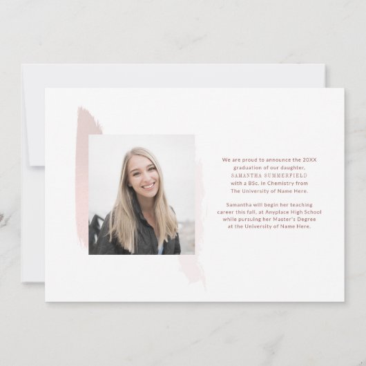 Afstuderen 2025 Foto's Handgeschreven Script Afstu Aankondiging (Achterkant)