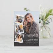 Afstuderen 2025 Foto's Modern Afstudeerder Party Kaart (Staand voorkant)