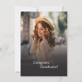 Afstuderen 2025 Foto's Modern Afstudeerder Party Kaart (Achterkant)