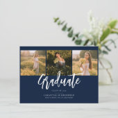 Afstuderen 2025 Foto's Navy Blue Afstudeerder Aank (Staand voorkant)