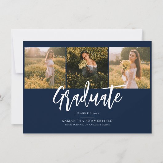 Afstuderen 2025 Foto's Navy Blue Afstudeerder Aank (Voorkant)