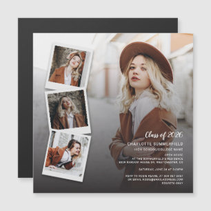 Afstuderen 2025 Foto's Open Huis Party Magnetische Uitnodiging
