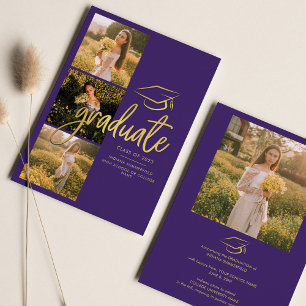 Afstuderen 2025 Foto's Paarse feestaankondiging