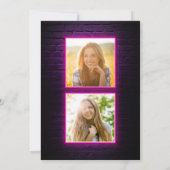 Afstuderen 2025 Foto's Roze Neon Afstuderen Partij Kaart (Achterkant)