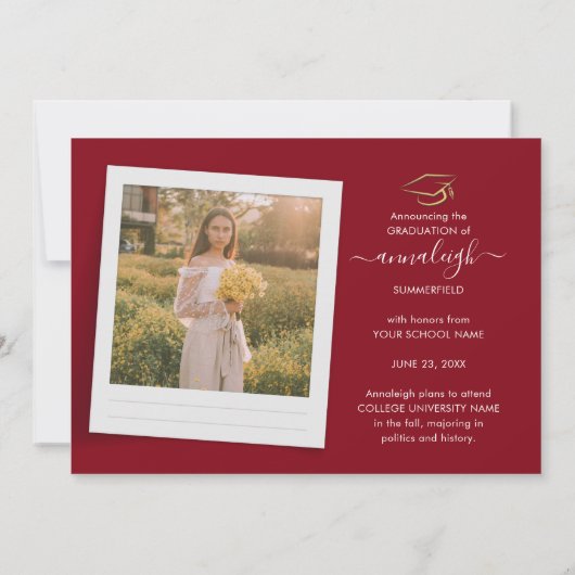 Afstuderen 2025 Foto's Script Modern Aankondiging (Achterkant)