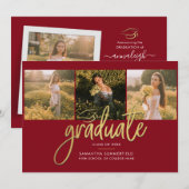 Afstuderen 2025 Foto's Script Modern Aankondiging (Voorkant / Achterkant)