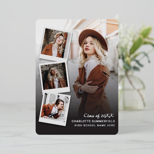 Afstuderen 2025 Foto's Zilverfolie Aankondiging (Staand Voorkant)