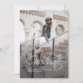 Afstuderen 2025 Fotoscript Elegant Aankondiging (Voorkant)