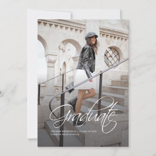 Afstuderen 2025 Fotoscript Elegant Aankondiging (Voorkant)