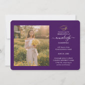 Afstuderen 2025 Fotoscript Paarse Afstudeerder Par Aankondiging (Achterkant)