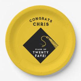 Afstuderen 2025 Geel Papieren Bordje